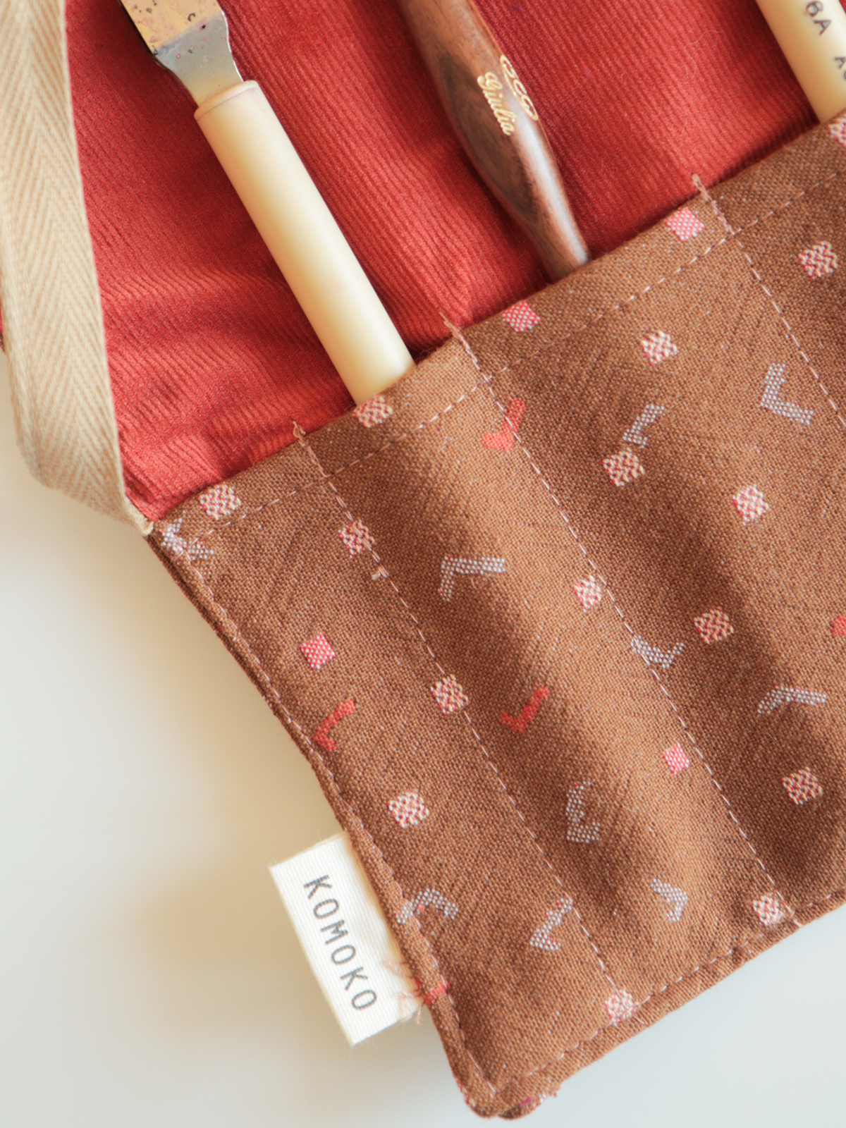 Astuccio arrotolabile per Calligrafia – Terracotta