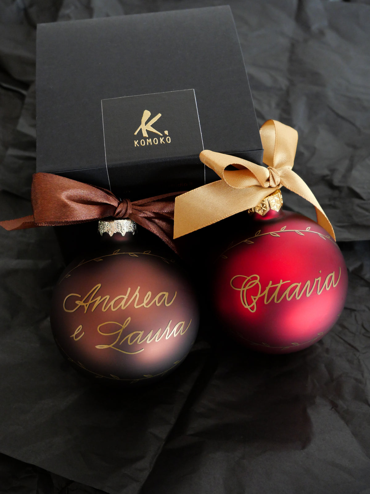 Pallina di Natale personalizzata in vetro con nome scritto a mano