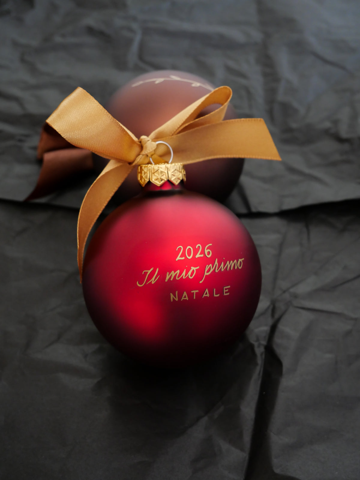 Pallina di Natale personalizzata in vetro con nome scritto a mano