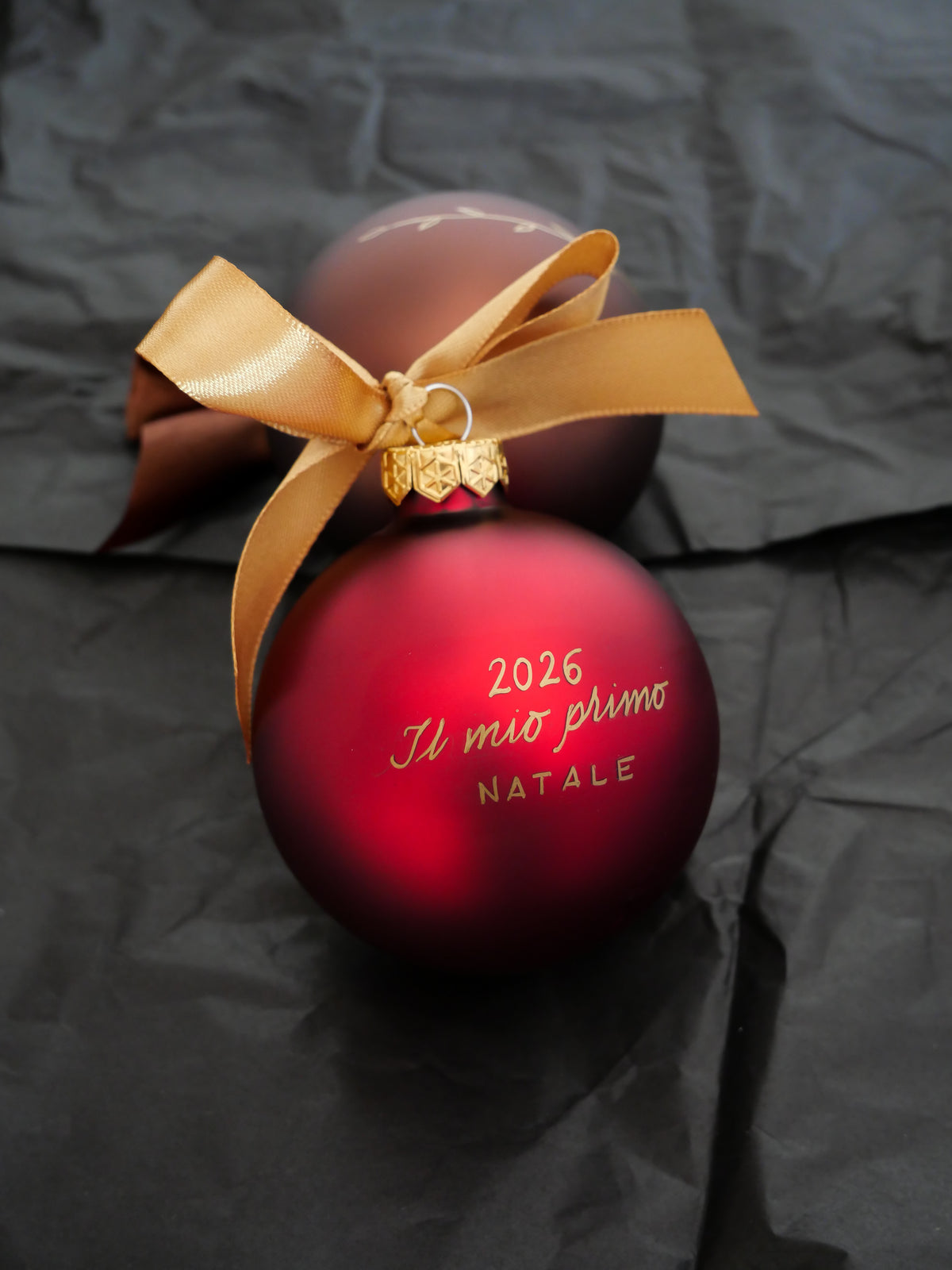 Pallina di Natale personalizzata in vetro con nome scritto a mano